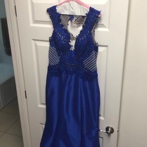 Royal blue prom dress
